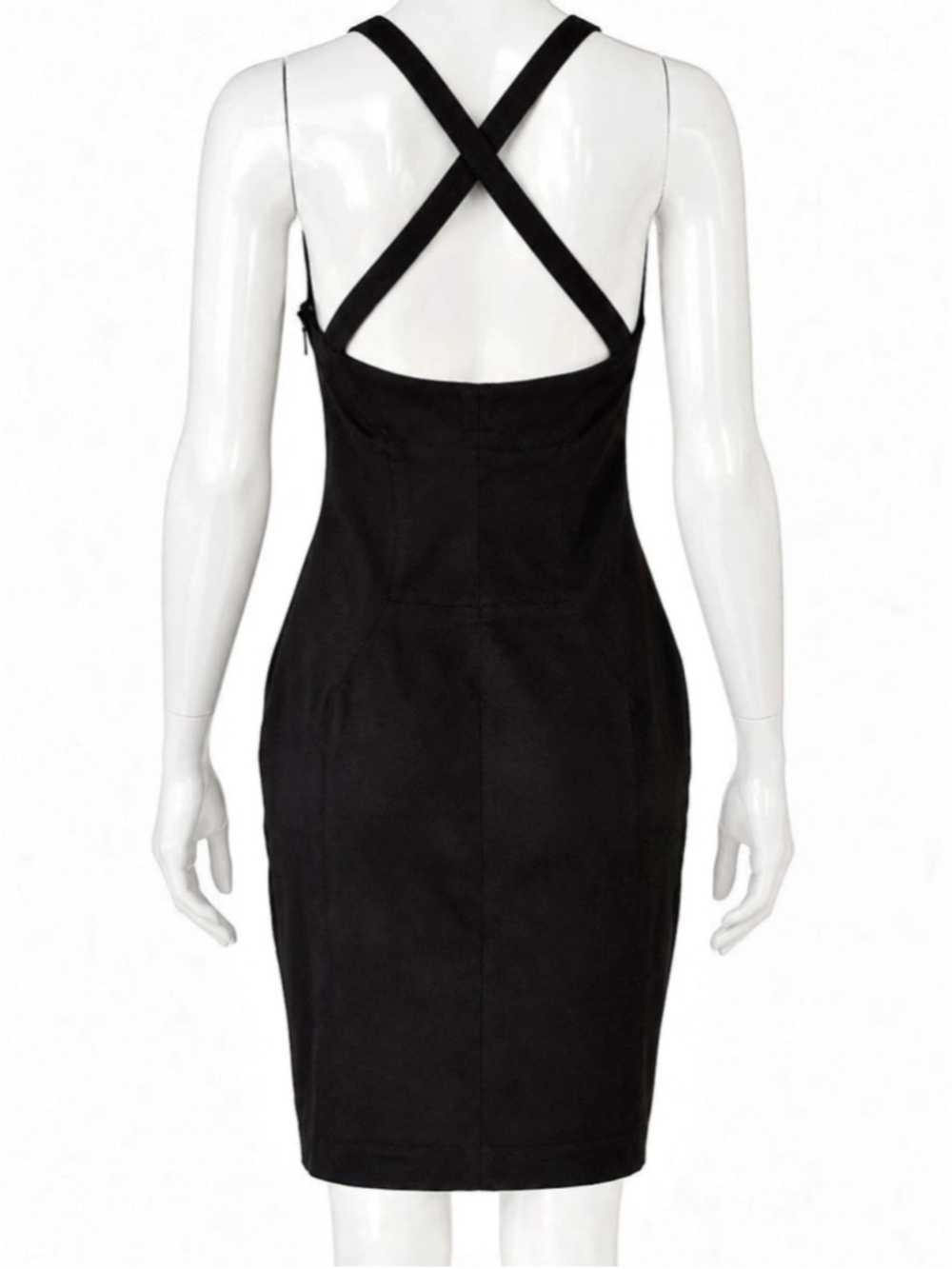 Versus Versace Black Cross Back Bodycon Mini Dress US 6